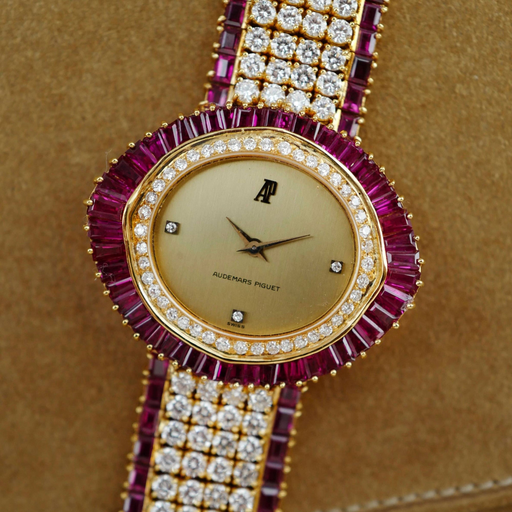 Audemars Piguet Yellow Gold Ruby &amp; Diamond Watch