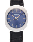 Patek Philippe Steel Backwind Ellipse Watch Ref. 3580 with Blue Dial