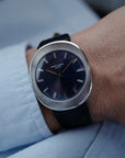 Patek Philippe Steel Backwind Ellipse Watch Ref. 3580 with Blue Dial