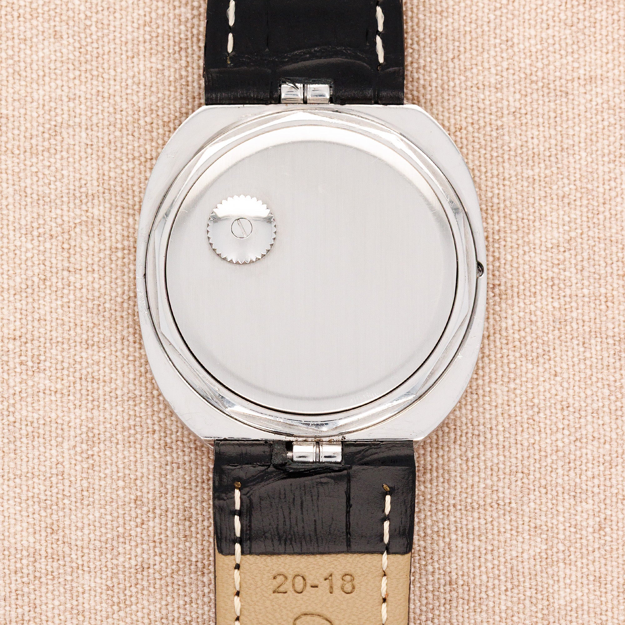 Patek Philippe Steel Backwind Ellipse Watch Ref. 3580 with Blue Dial