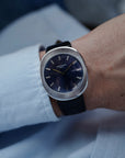 Patek Philippe Steel Backwind Ellipse Watch Ref. 3580 with Blue Dial