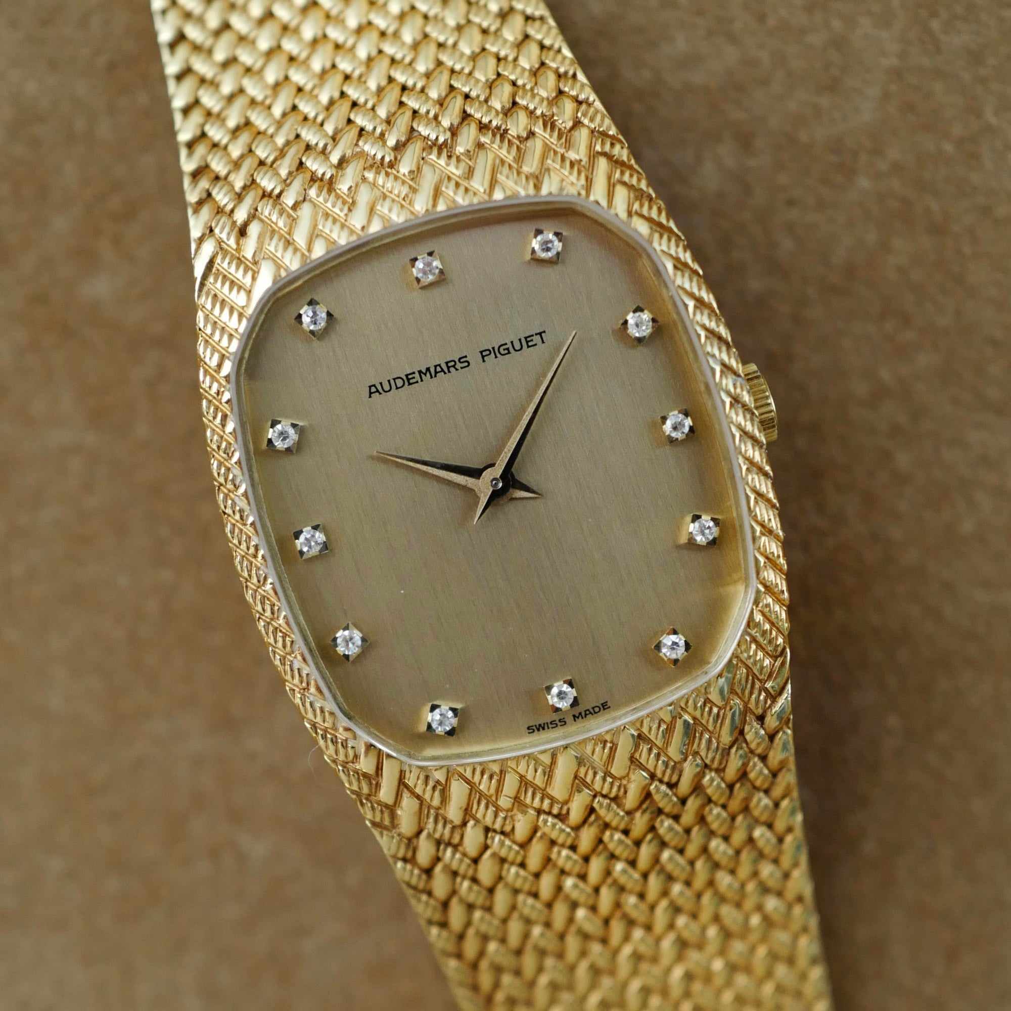 Audemars Piguet - Audemars Piguet Yellow Gold Bracelet Watch with Diamond Markers (New Arrival) - The Keystone Watches