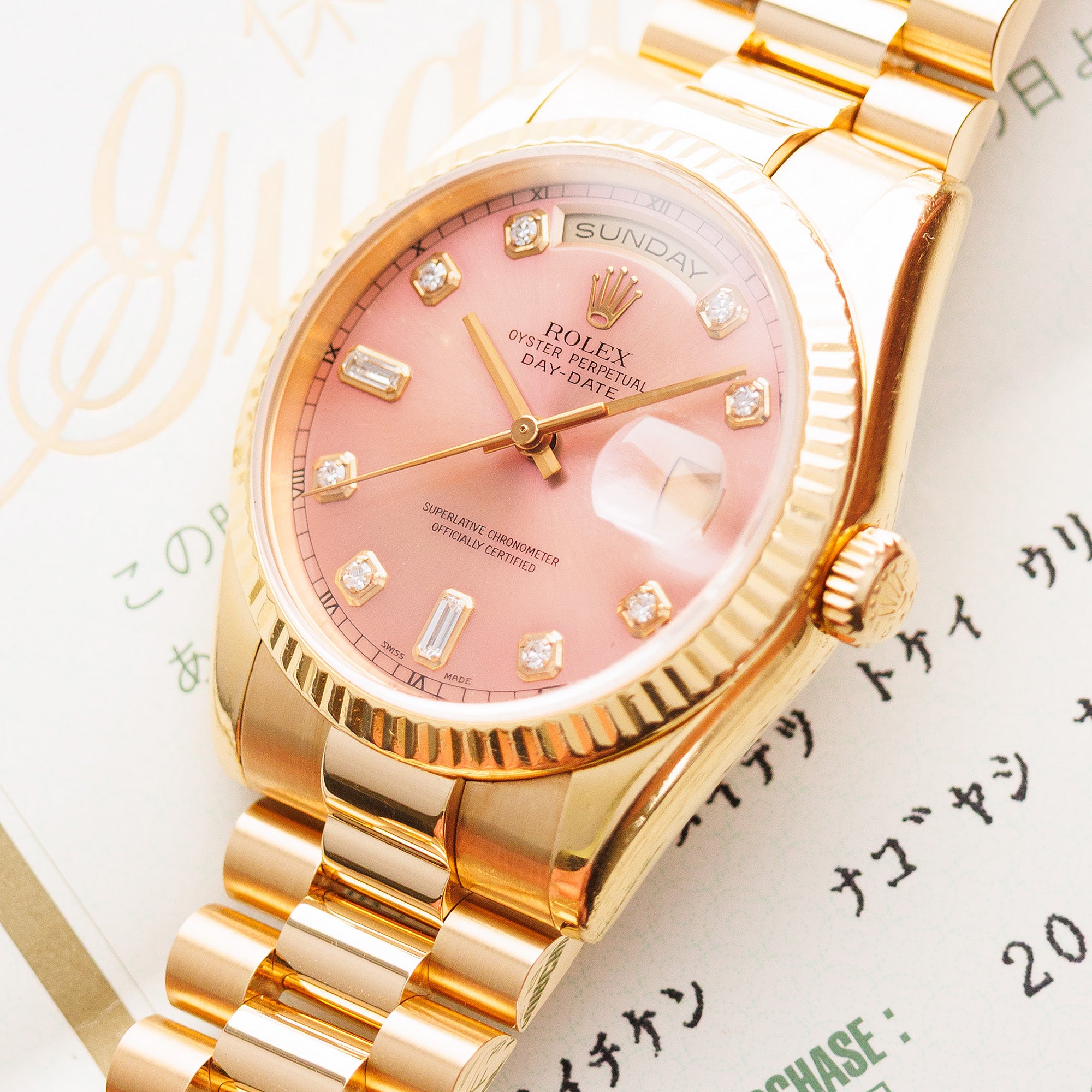 Rolex Yellow Gold Day Date Ref. 118238 with Tropical Dial