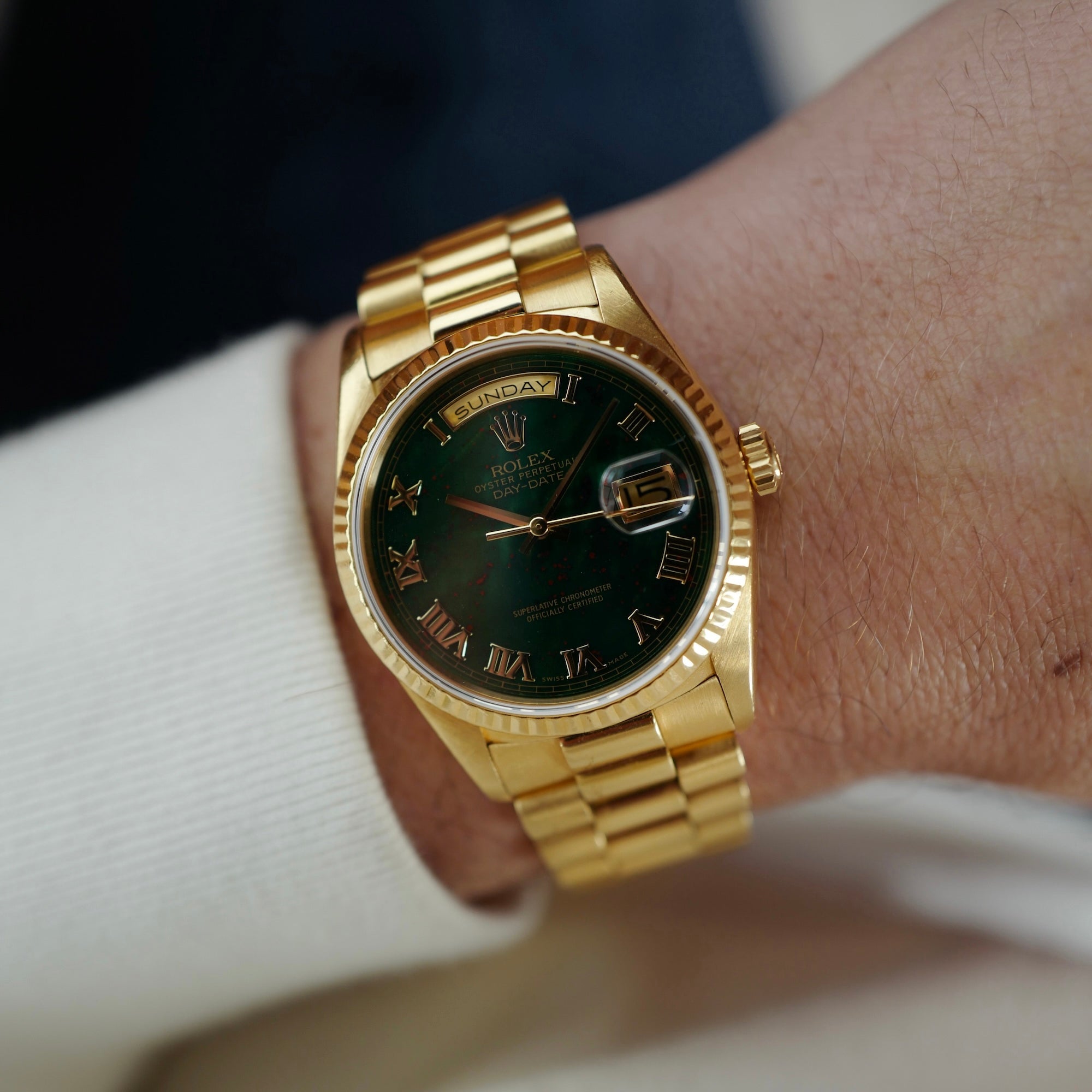 Rolex - Rolex Yellow Gold Day-Date Ref. 18238 with Bloodstone Dial (New Arrivals) - The Keystone Watches