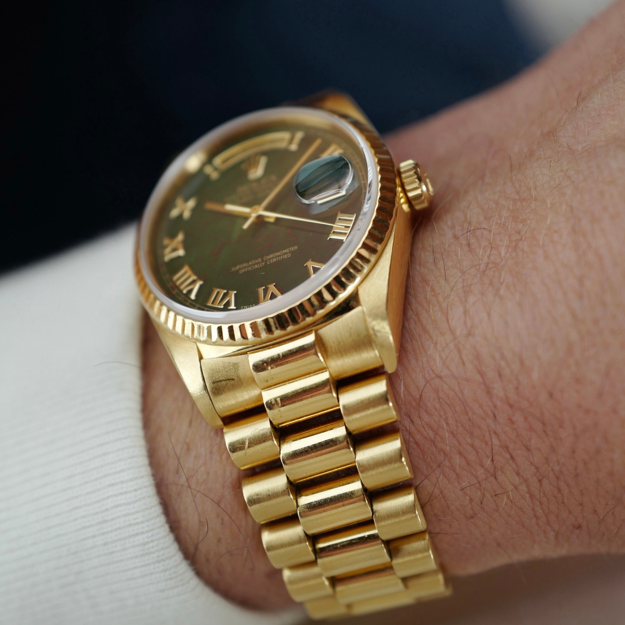 Rolex - Rolex Yellow Gold Day-Date Ref. 18238 with Bloodstone Dial (New Arrivals) - The Keystone Watches