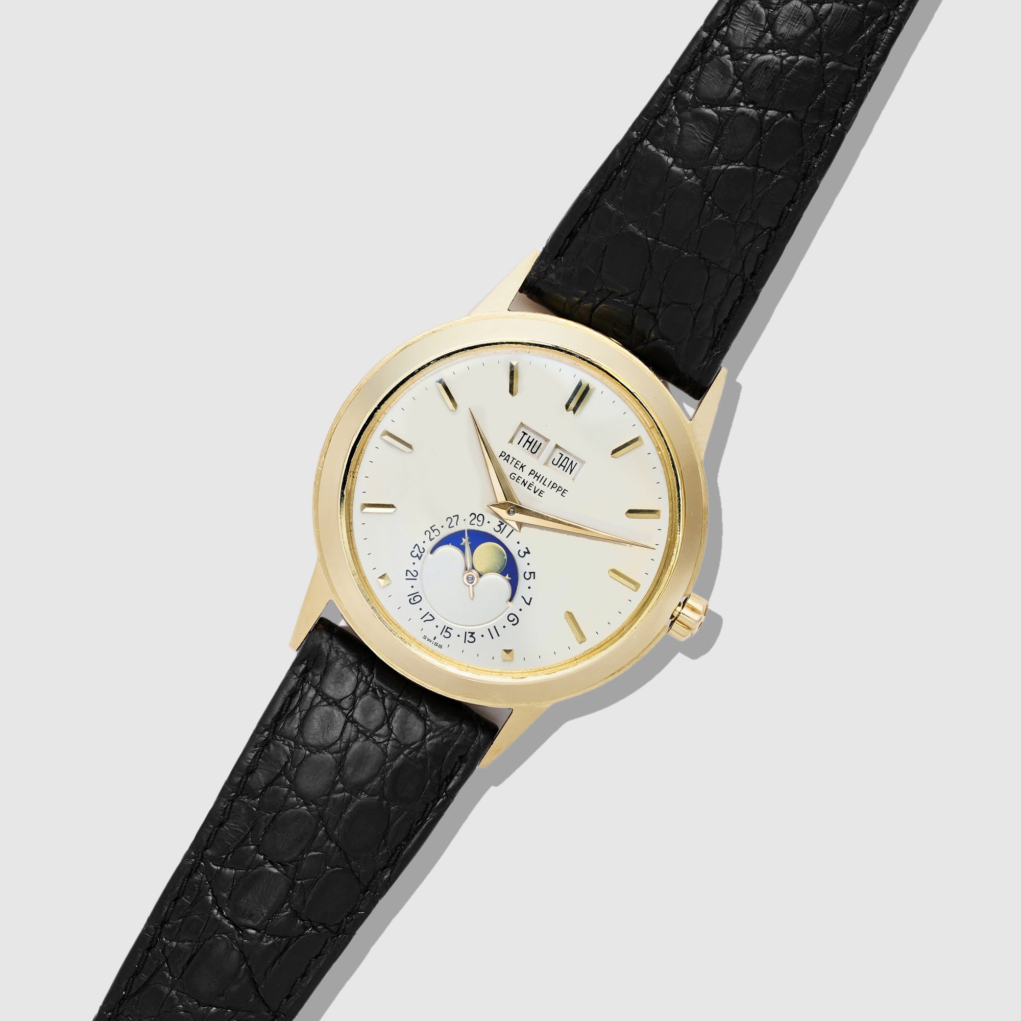 Patek Philippe Yellow Gold First Series Ref. 3448 with Indelible Enamel and Original Certificate