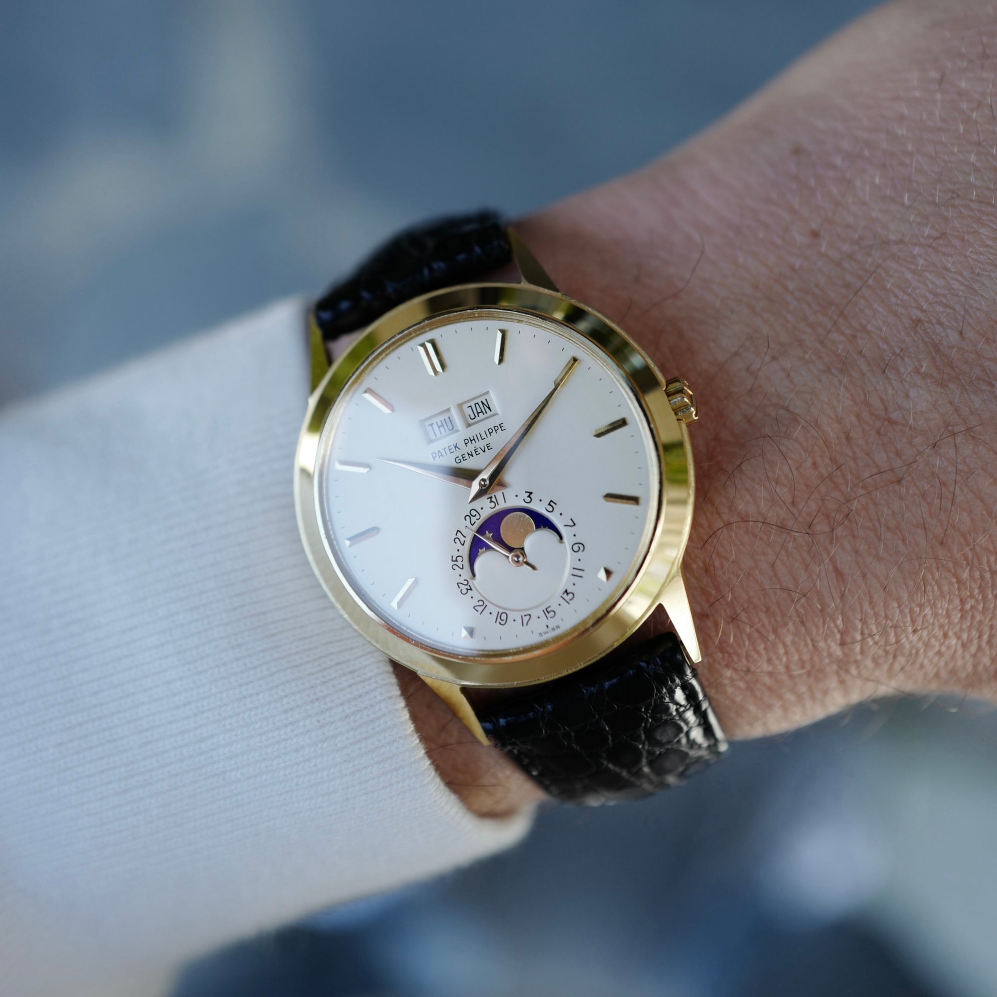 Patek Philippe Yellow Gold First Series Ref. 3448 with Indelible Enamel and Original Certificate