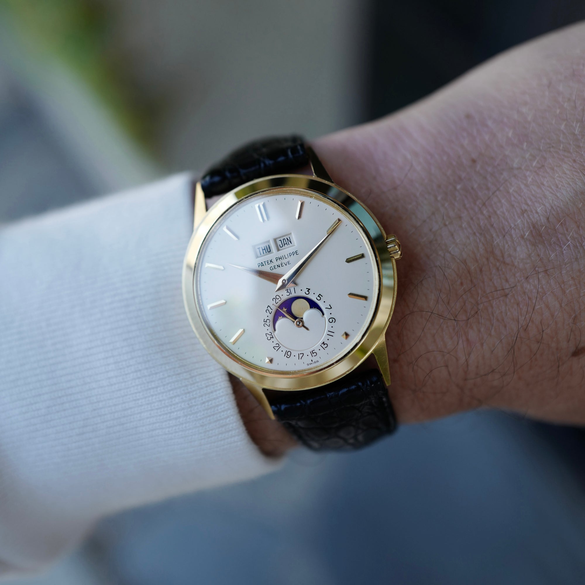 Patek Philippe Yellow Gold First Series Ref. 3448 with Indelible Enamel and Original Certificate