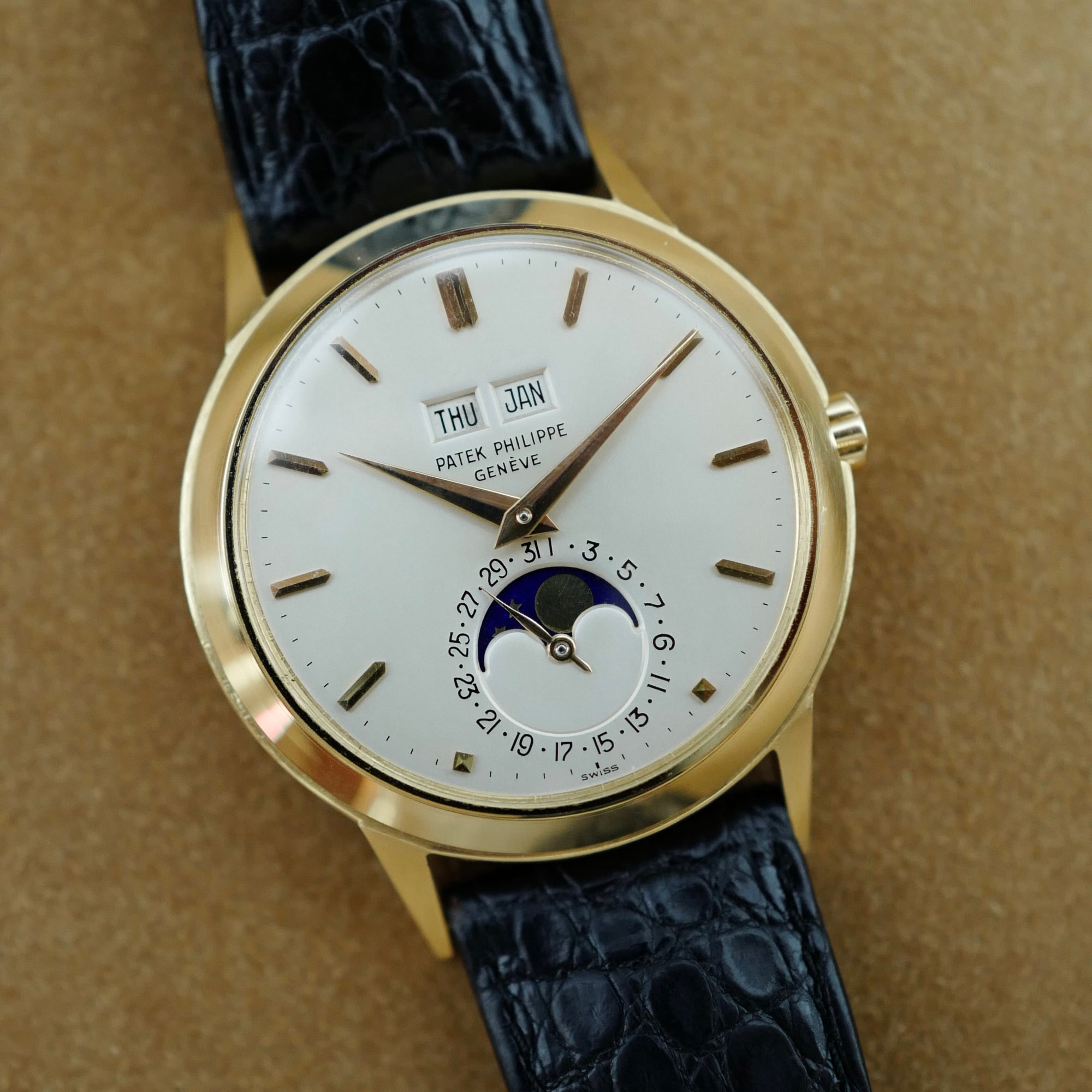 Patek Philippe Yellow Gold First Series Ref. 3448 with Indelible Enamel and Original Certificate