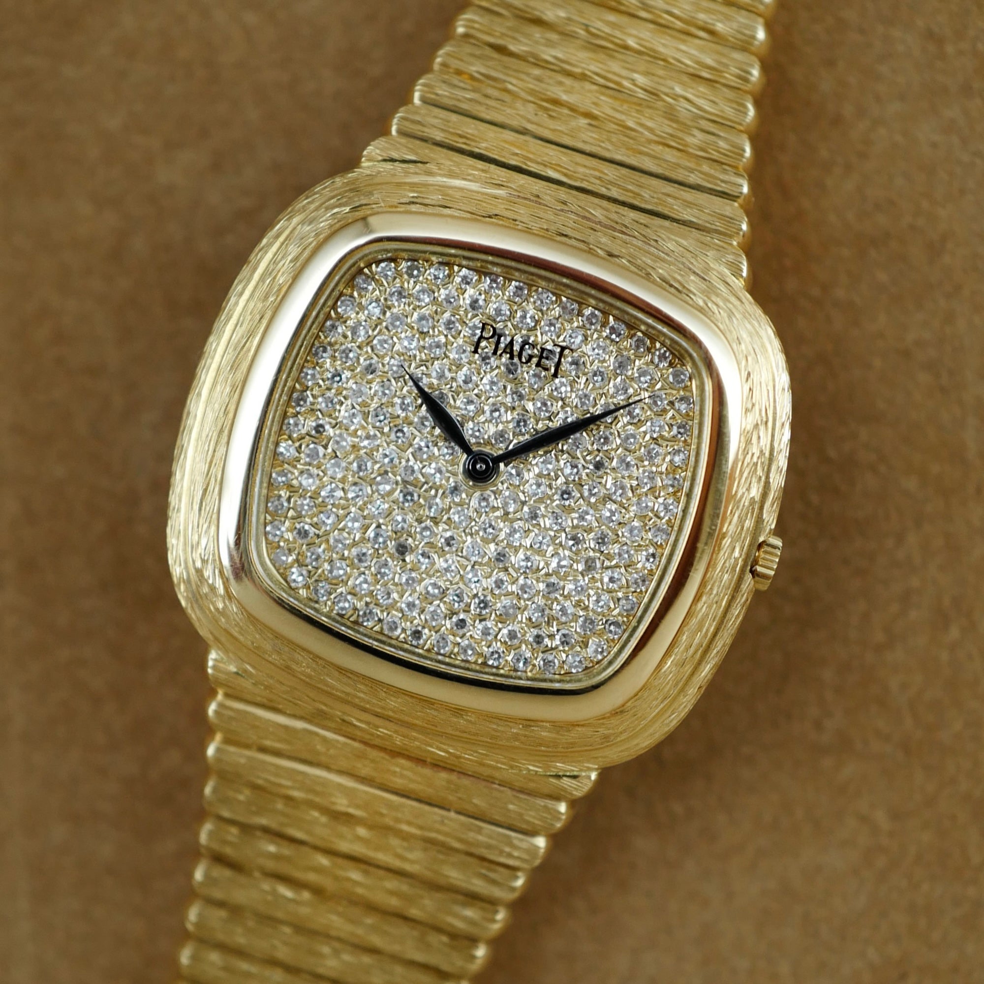 Piaget - Piaget Yellow Gold Pave TV Shaped Warhol Case Ref. 95121 (New Arrival) - The Keystone Watches