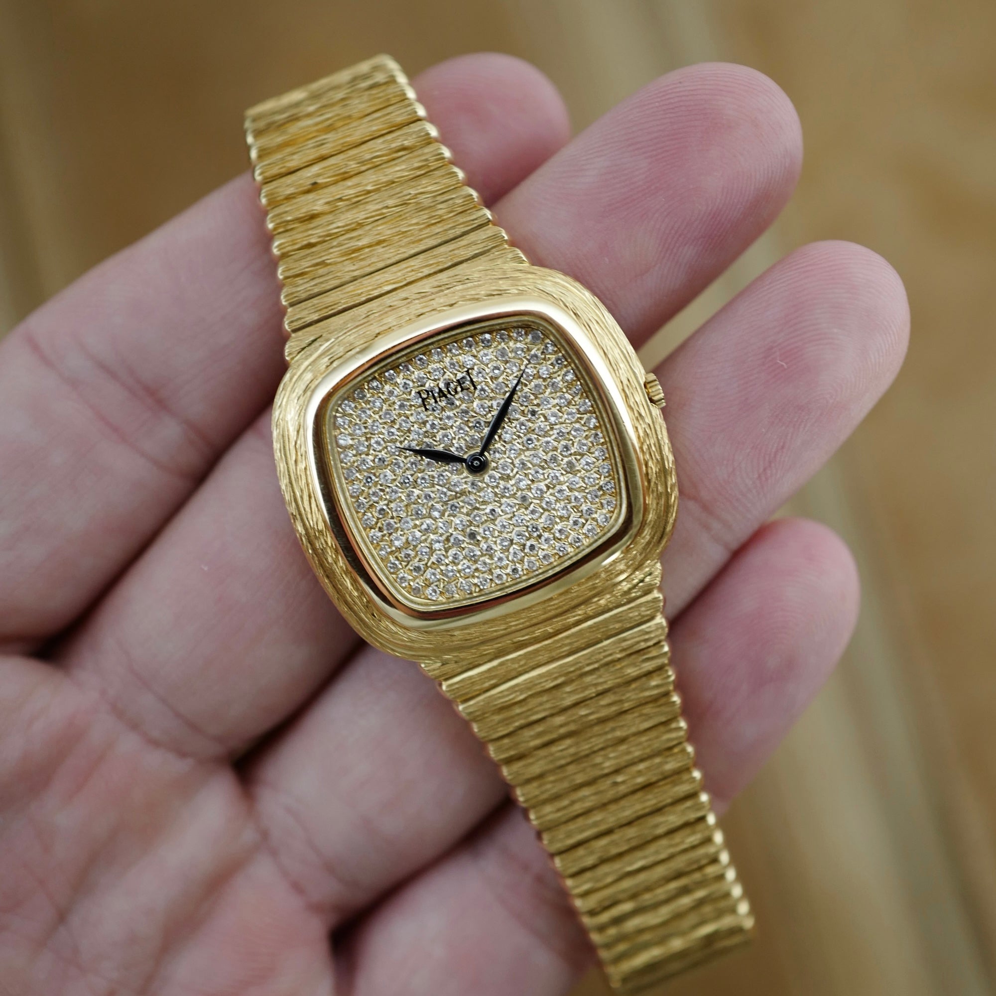 Piaget - Piaget Yellow Gold Pave TV Shaped Warhol Case Ref. 95121 (New Arrival) - The Keystone Watches