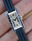 Cartier - Cartier White Gold Lanieres Tank Allongee Watch Ref. 2544 with Sapphires (New Arrival) - The Keystone Watches