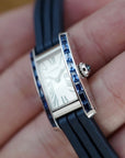 Cartier - Cartier White Gold Lanieres Tank Allongee Watch Ref. 2544 with Sapphires (New Arrival) - The Keystone Watches