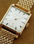 Patek Philippe Rose Gold Square Watch Ref. 2472 with Ribbed Fluted Case and Bracelet