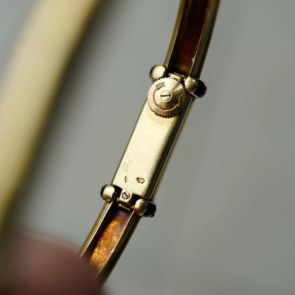 Cartier Yellow Gold London Enamel Watch, Circa 1936
