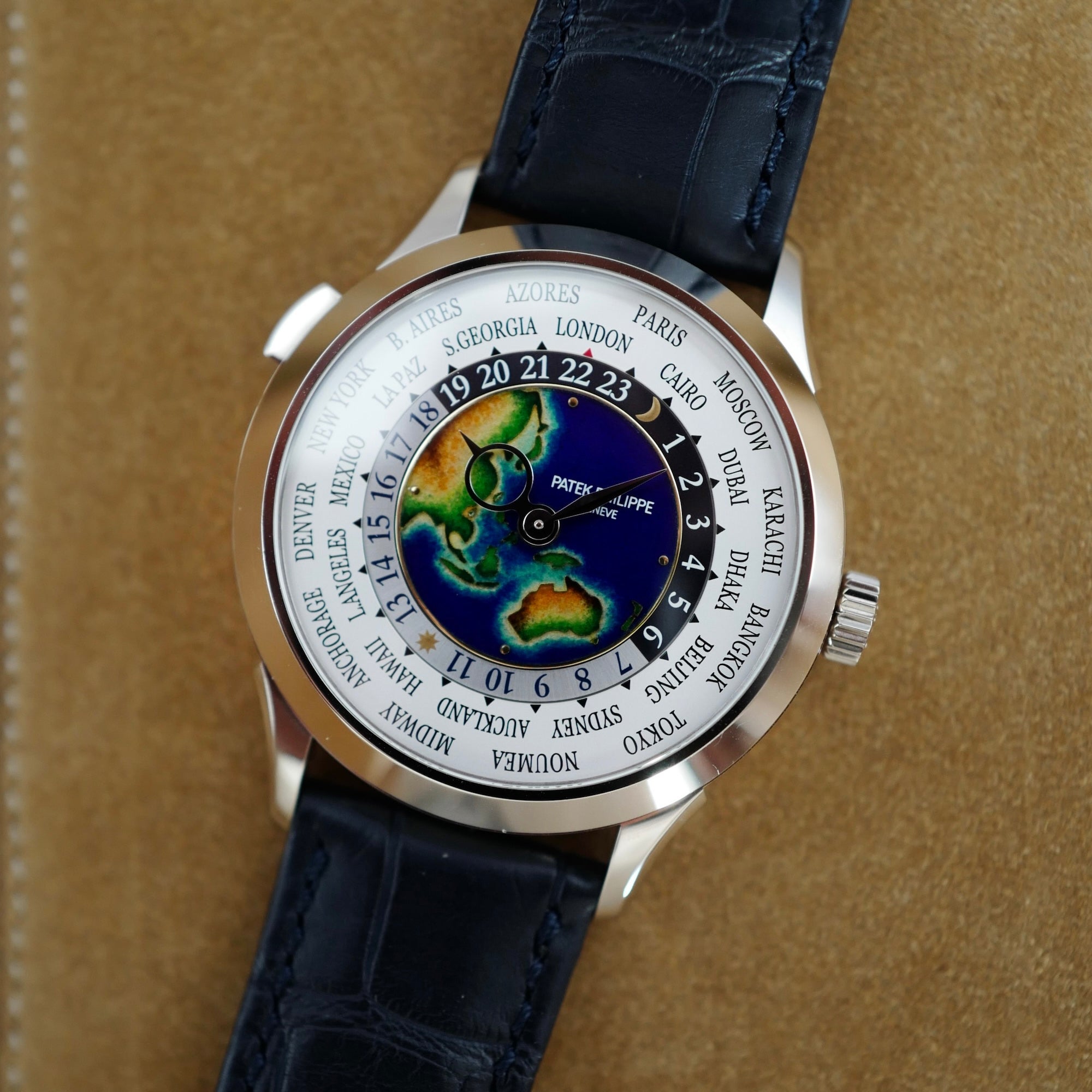 Patek Philippe - Patek Philippe White Gold World Time Enamel Watch Ref. 5231 - The Keystone Watches