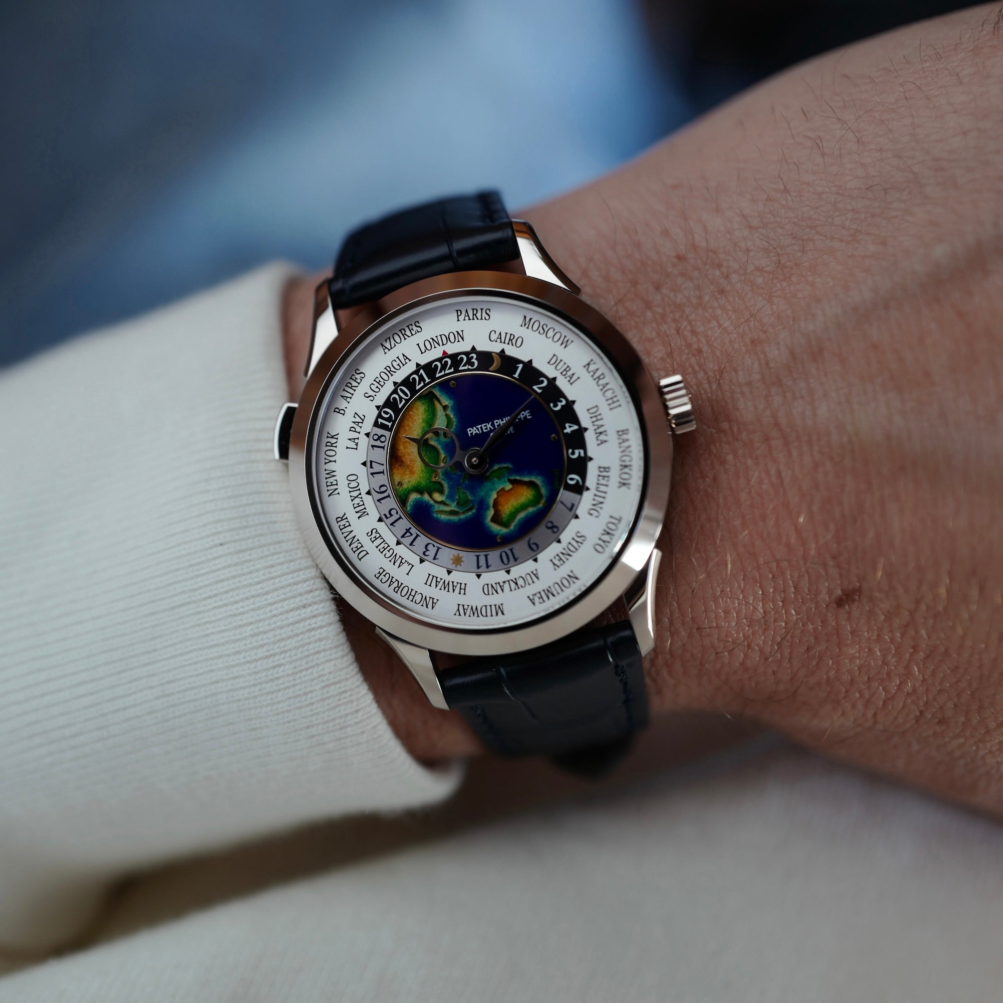 Patek Philippe - Patek Philippe White Gold World Time Enamel Watch Ref. 5231 - The Keystone Watches