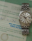 Rolex Steel Datejust Ref. 1601 in Like-New Condition with Original Warranty (New Arrival)