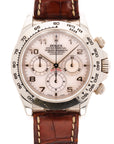 Rolex White Gold Zenith Daytona Ref. 16519 with Mother of Pearl Dial and Original Paper