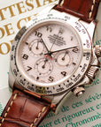 Rolex White Gold Zenith Daytona Ref. 16519 with Mother of Pearl Dial and Original Paper