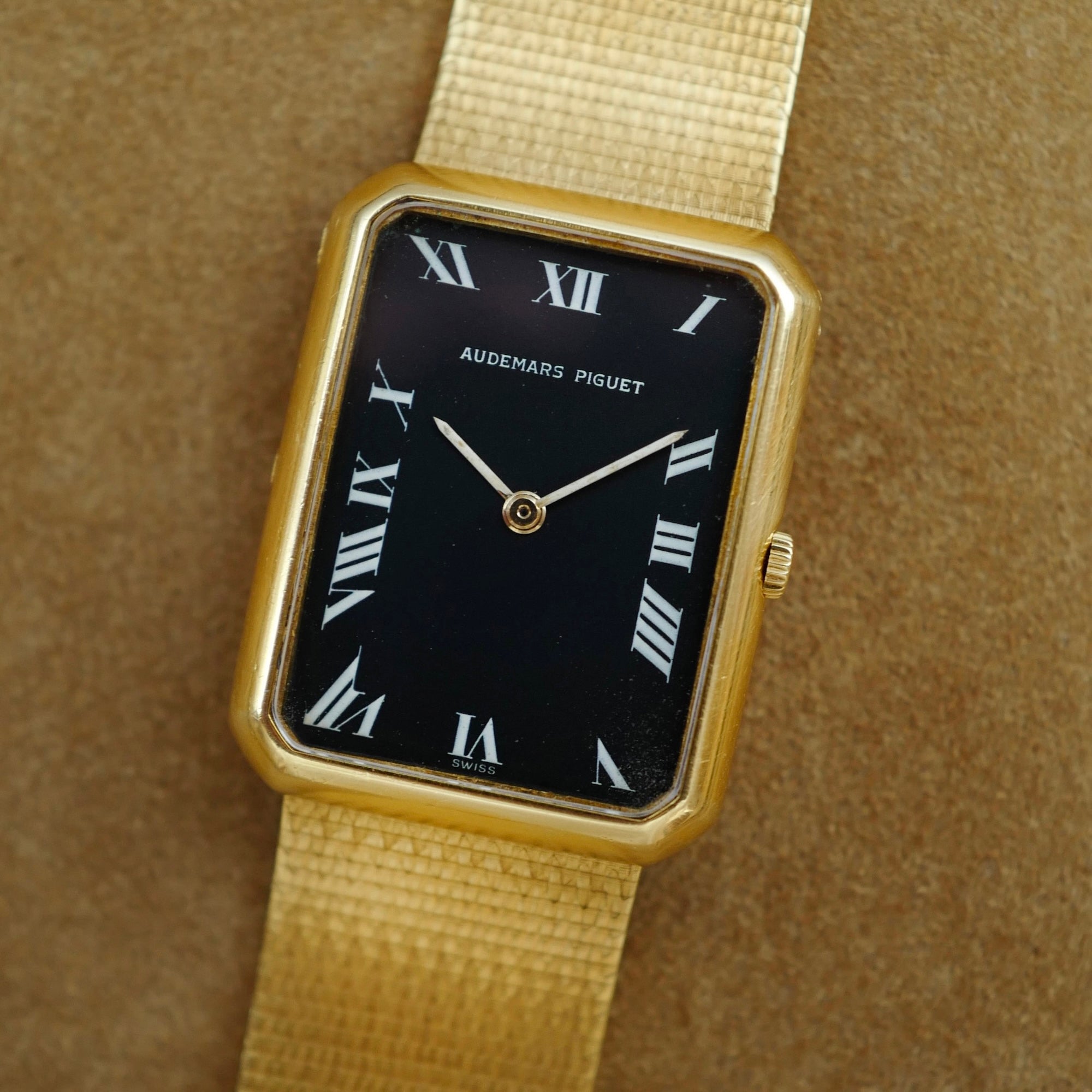 Audemars Piguet - Audemars Piguet Yellow Gold Rectangular Bracelet Watch - The Keystone Watches