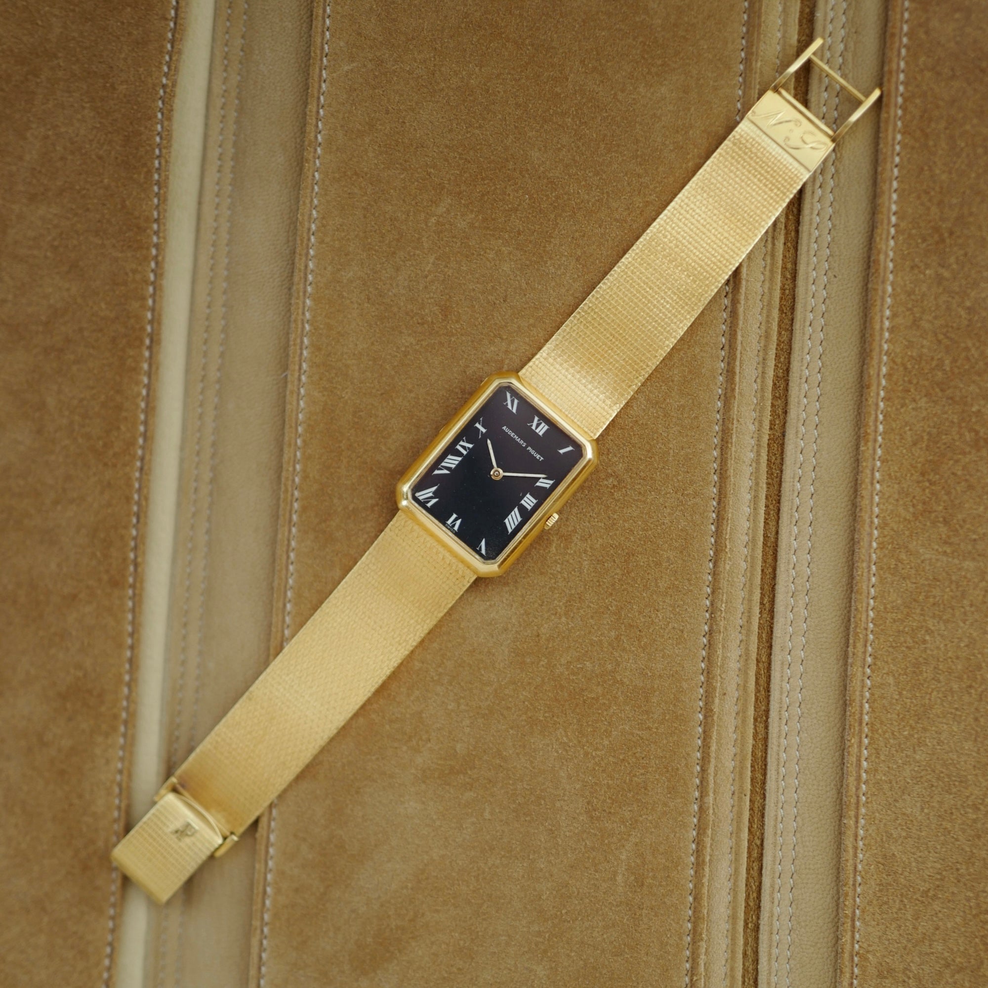 Audemars Piguet - Audemars Piguet Yellow Gold Rectangular Bracelet Watch (New Arrival) - The Keystone Watches