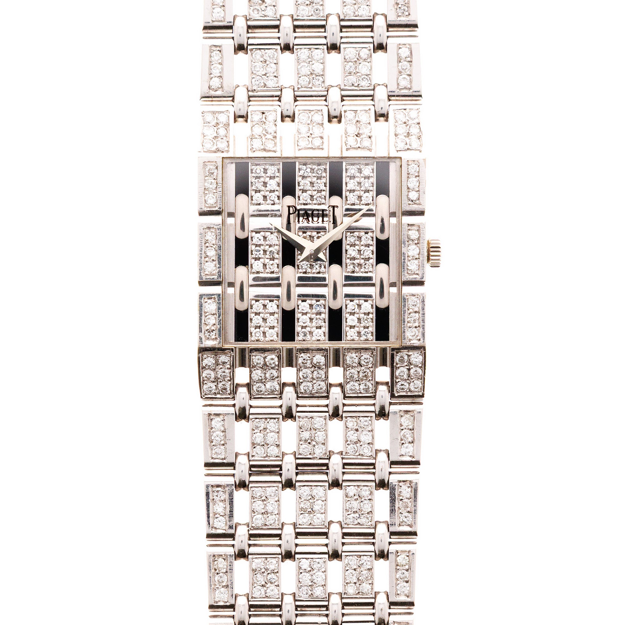 Piaget - Piaget White Gold Dancer Ref. 80131 with Factory Diamonds on Band - The Keystone Watches