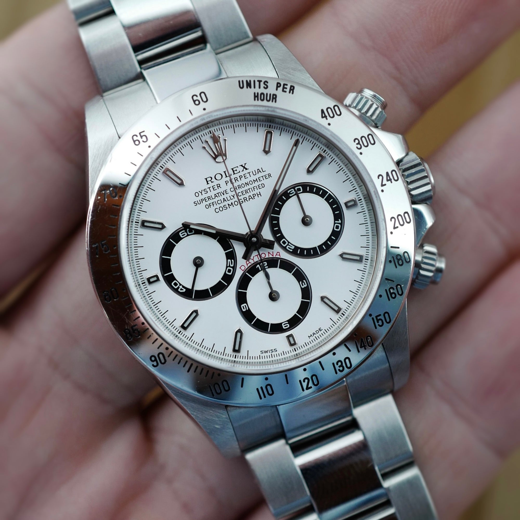 Rolex Steel Daytona 16520 Zenith White in Outstanding Original Condition