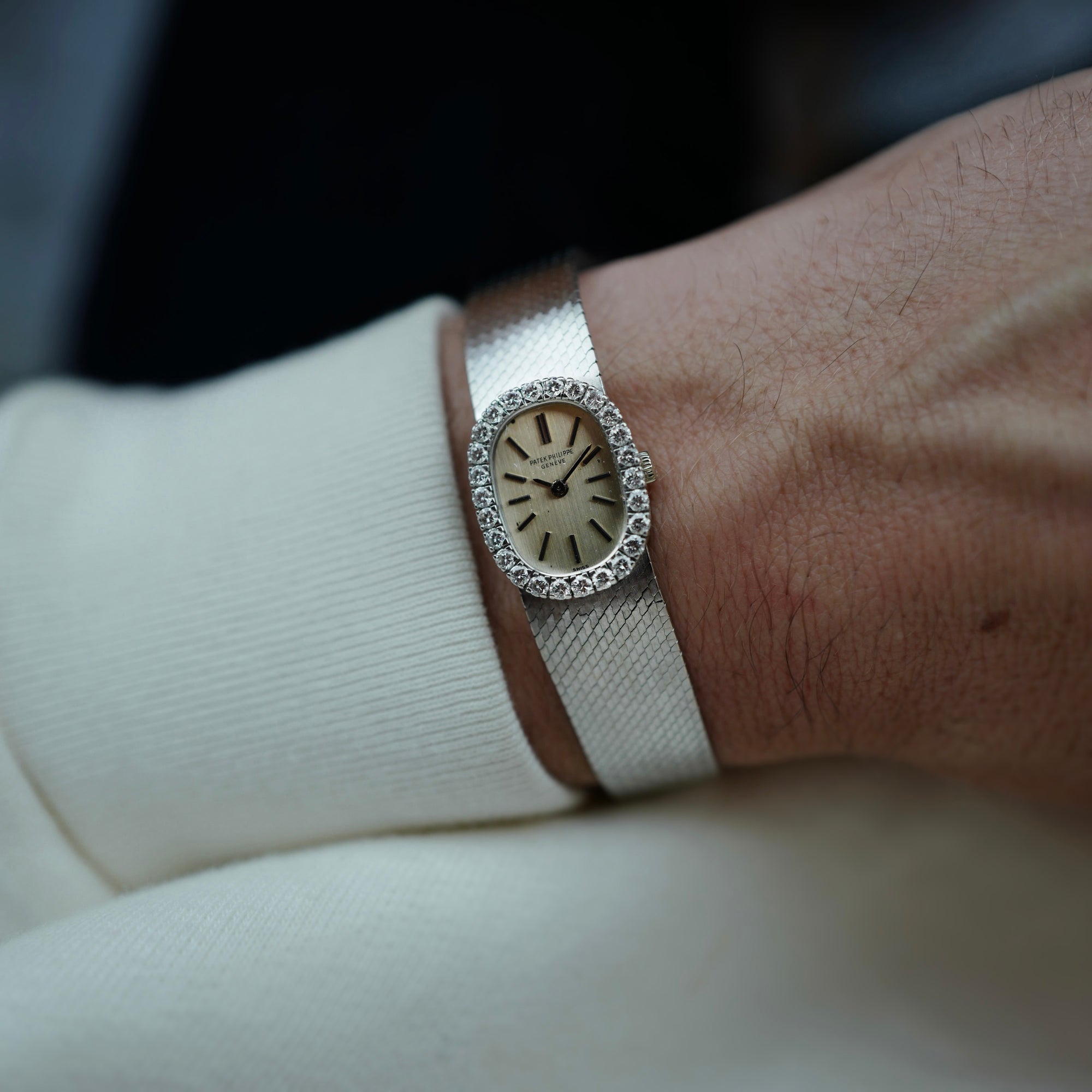 Patek Philippe White Gold Ellipse Diamond Ref. 3377
