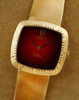 Rolex - Rolex Yellow Gold Cellini Bracelet Watch Ref. 4320 with Red Vignette Dial - The Keystone Watches