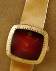 Rolex - Rolex Yellow Gold Cellini Bracelet Watch Ref. 4320 with Red Vignette Dial - The Keystone Watches