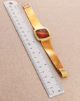 Rolex - Rolex Yellow Gold Cellini Bracelet Watch Ref. 4320 with Red Vignette Dial - The Keystone Watches