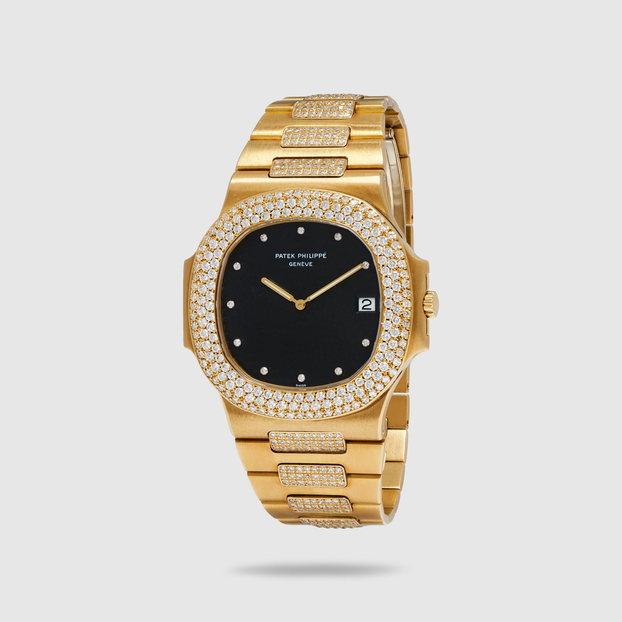 Patek Philippe Yellow Gold Nautilus Ref. 3700 with Original Diamonds, Only Known Example