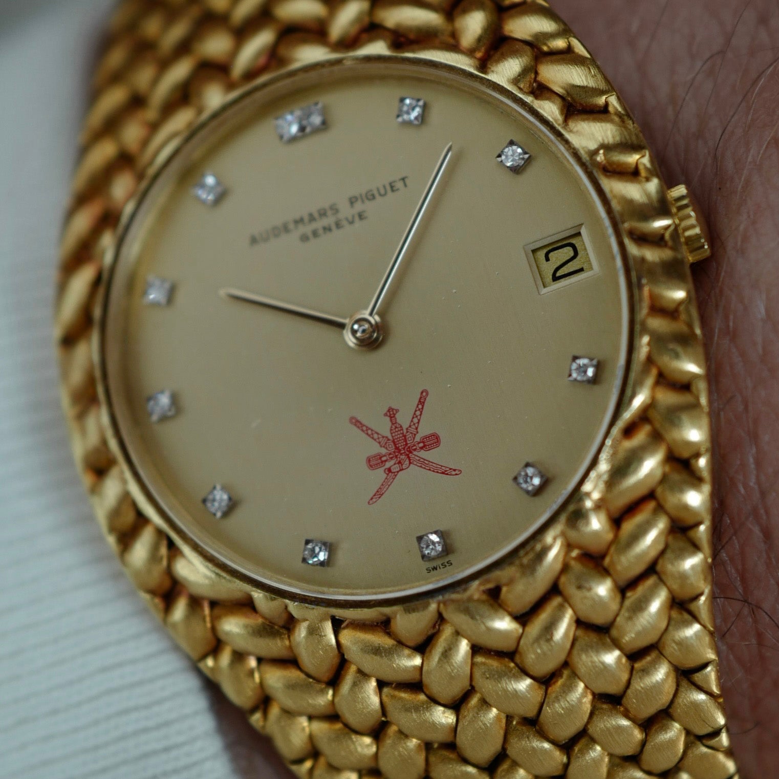 Audemars Piguet Yellow Gold Cobra Watch Ref. 5403 with Khanjar Emblem Dial