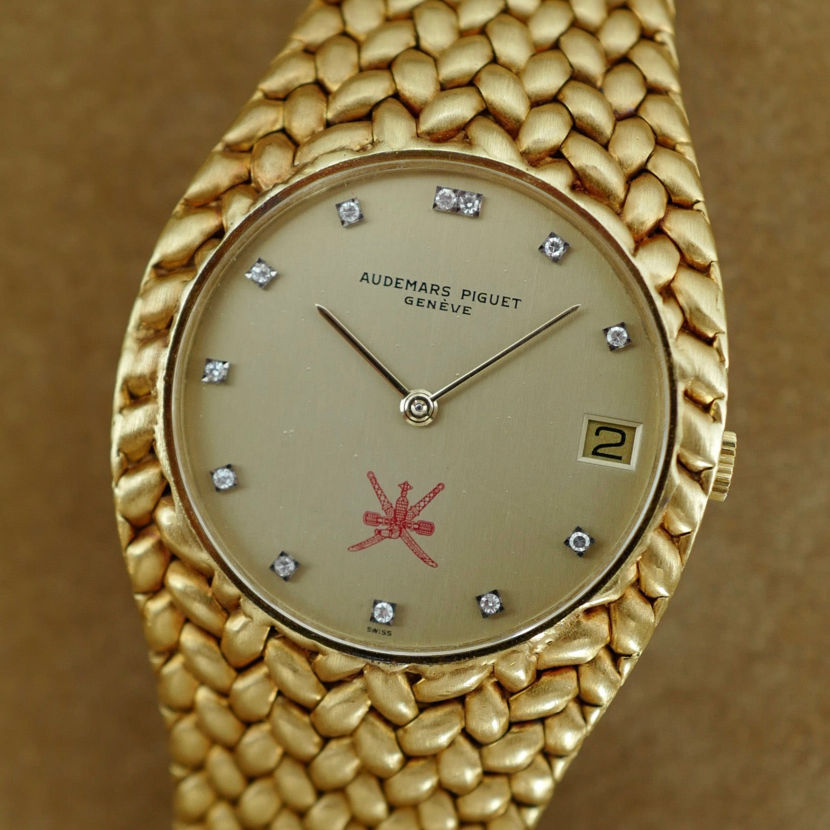 Audemars Piguet Yellow Gold Cobra Watch Ref. 5403 with Khanjar Emblem Dial