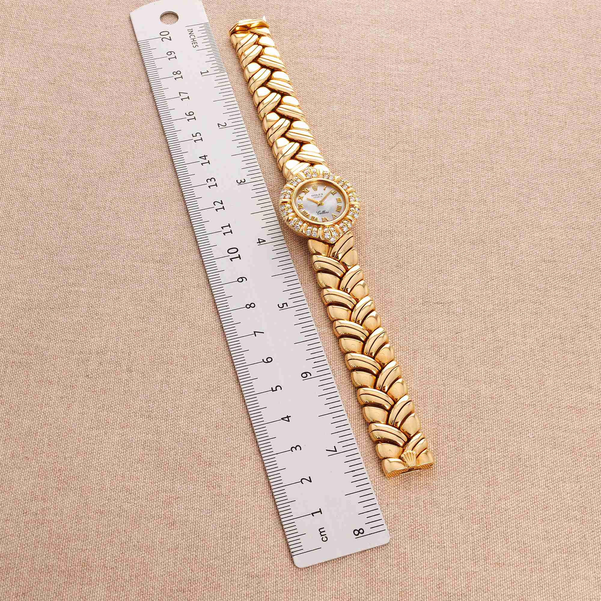Rolex Yellow Gold Vintage Cellini Mother of Pearl Dial Ref. 2708