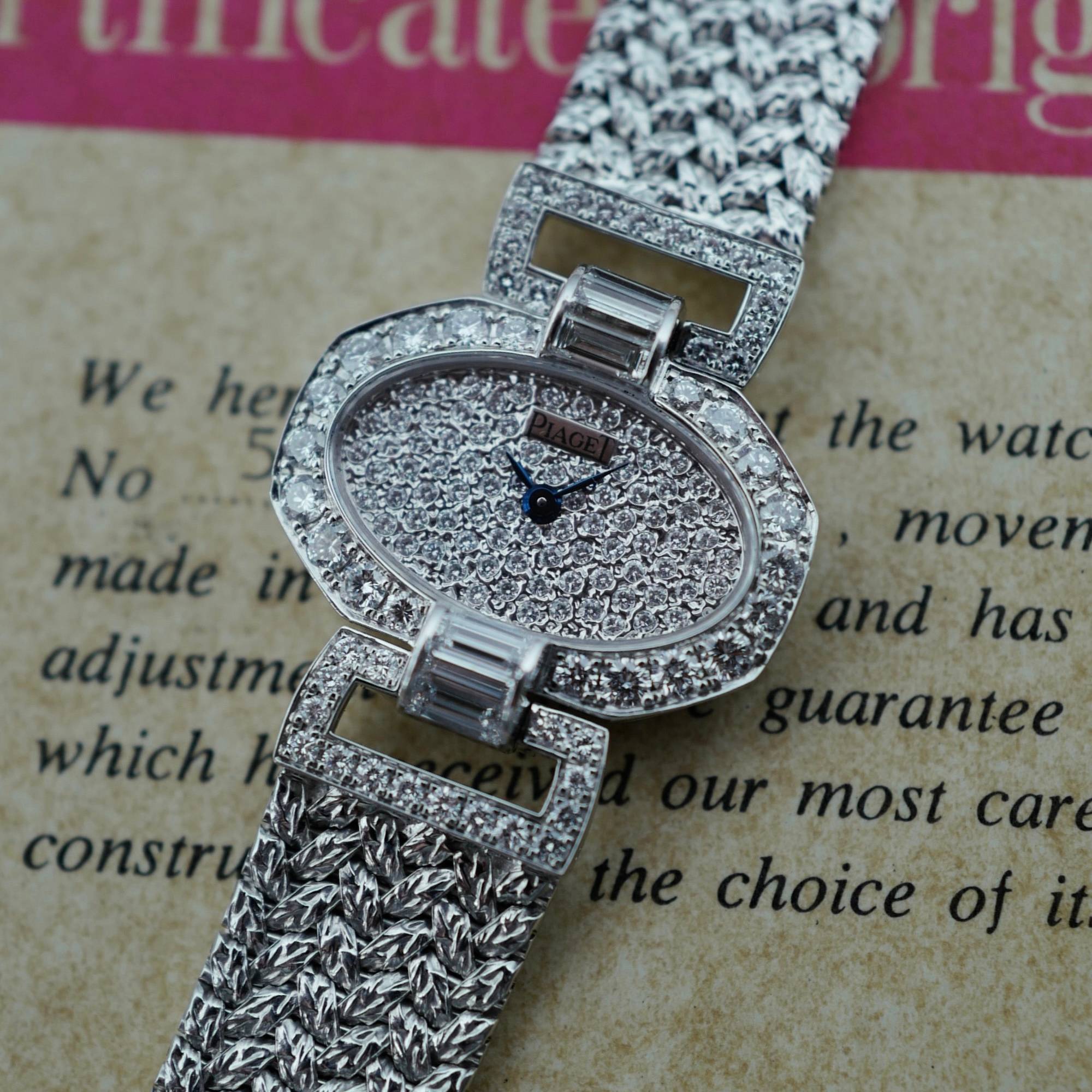 Piaget - Piaget White Gold and Diamond Watch Ref. 4515D2 with Original Papers - The Keystone Watches
