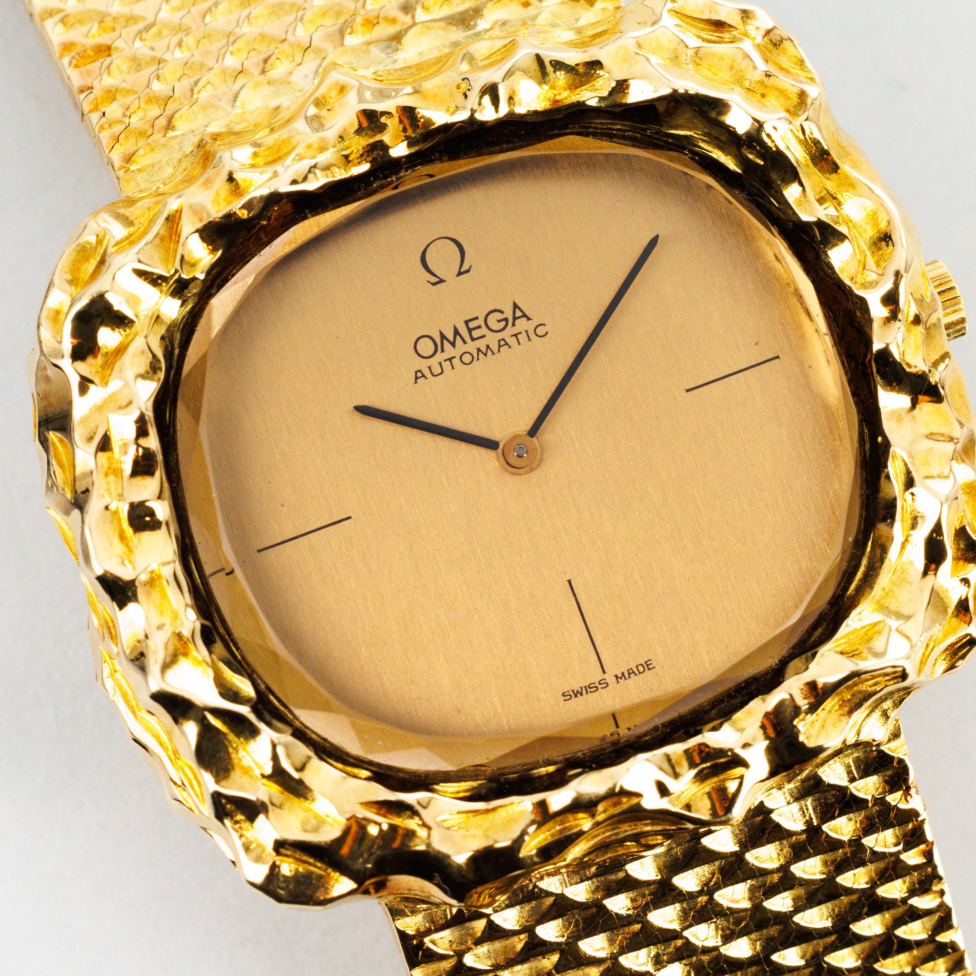Omega Yellow Gold Sculptural Watch Ref. 8305, Designed by Andrew Grima