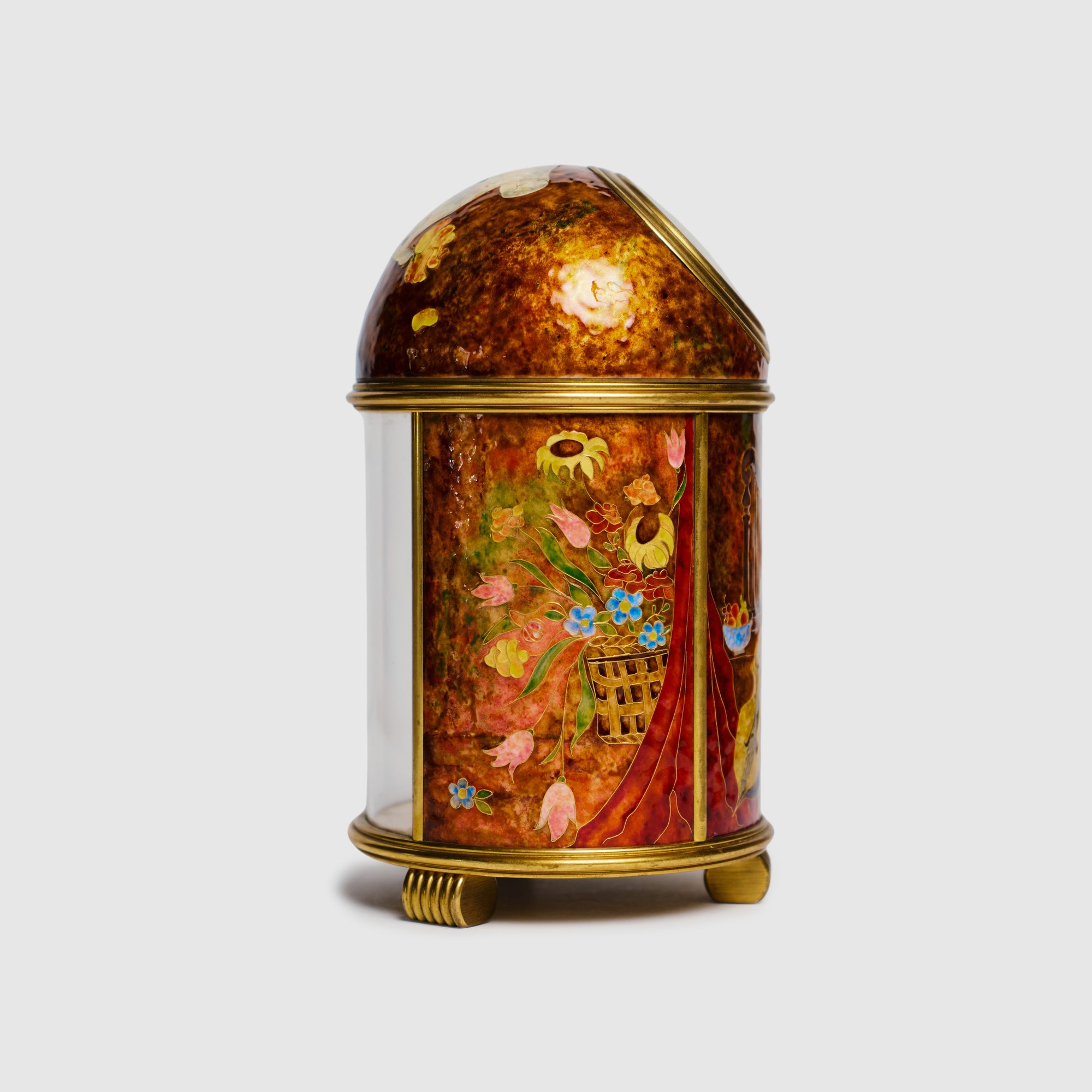 Patek Philippe Solar Power Musique Enamel Dome Cloisonne Table Clock, 1970s