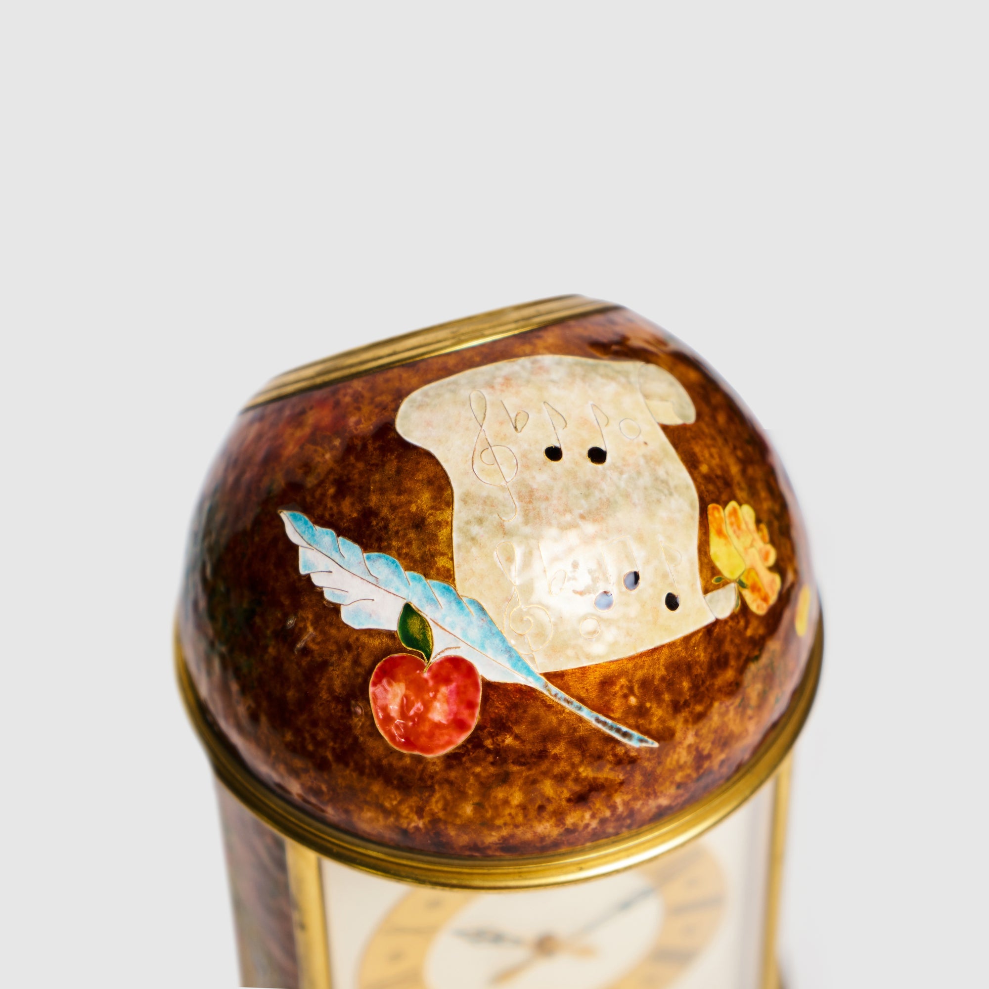 Patek Philippe Solar Power Musique Enamel Dome Cloisonne Table Clock, 1970s