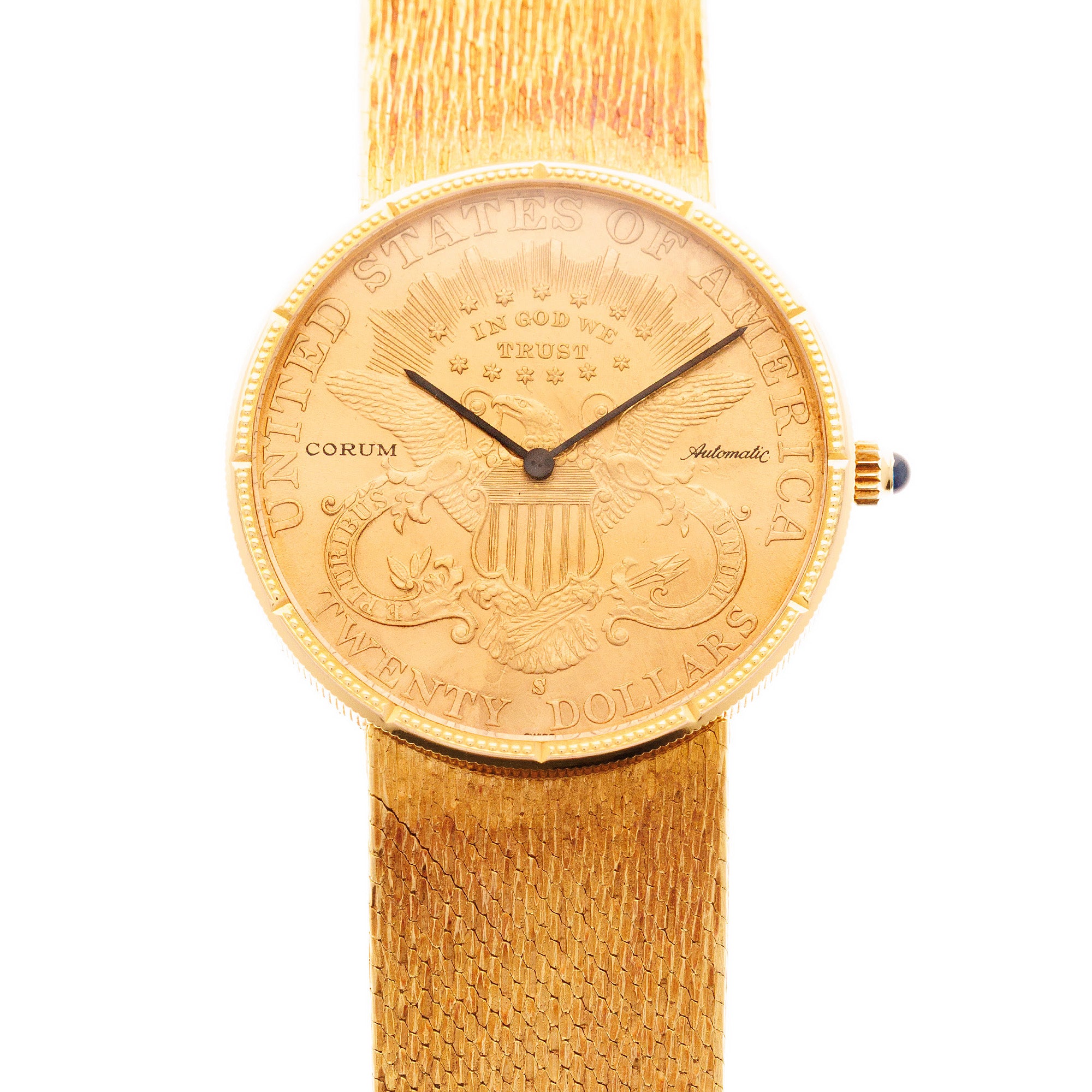Corum - Corum Yellow Gold Coin Watch with Original Roland-Gilbert Gaschen Bracelet - The Keystone Watches