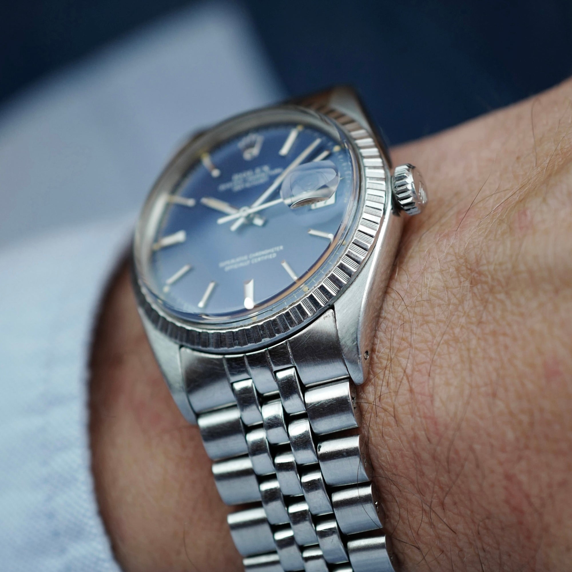 Rolex - Rolex Steel Datejust Ref. 1603 with Blue Dial - The Keystone Watches