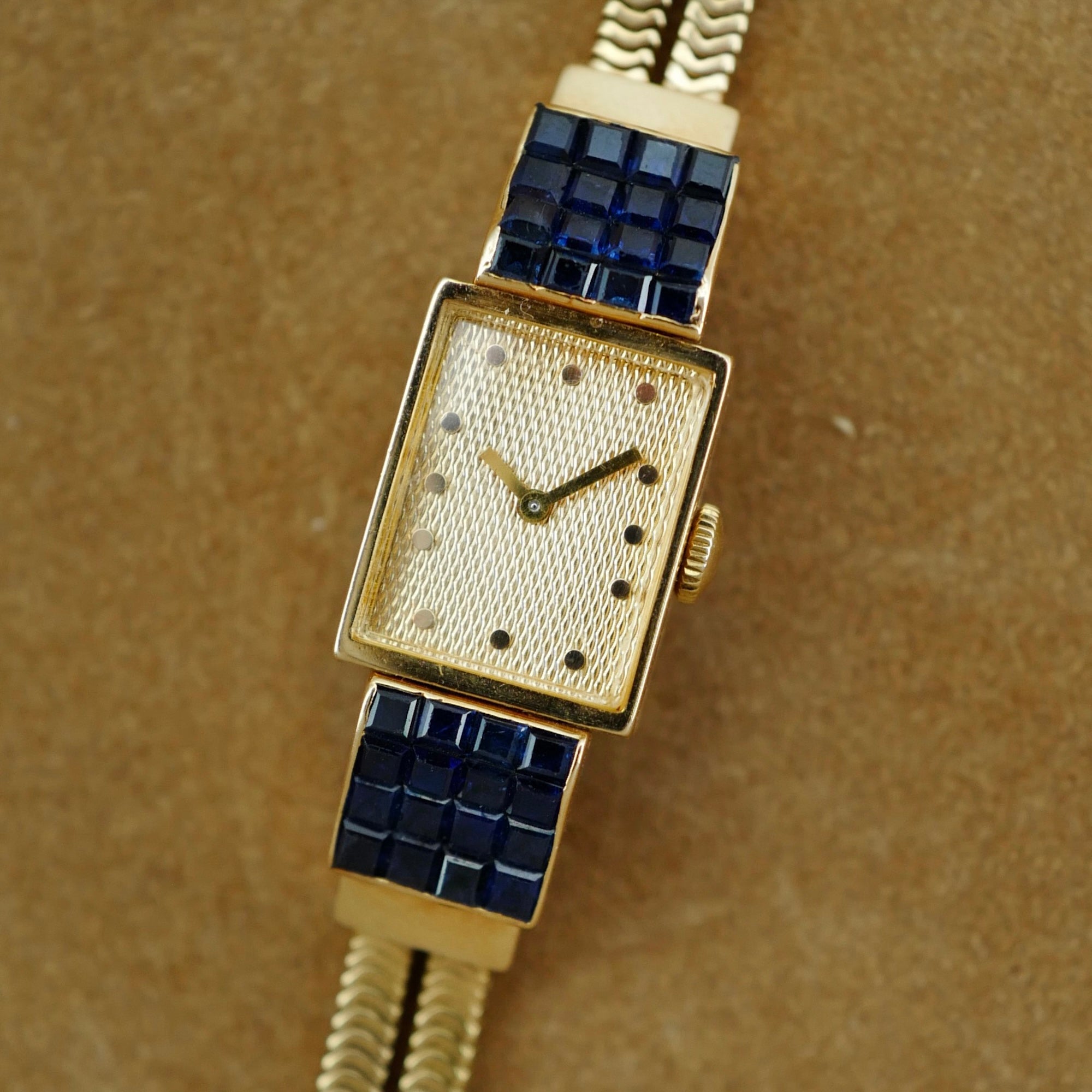 Boucheron Yellow Gold Invisible Set Sapphire Watch (New Arrival)