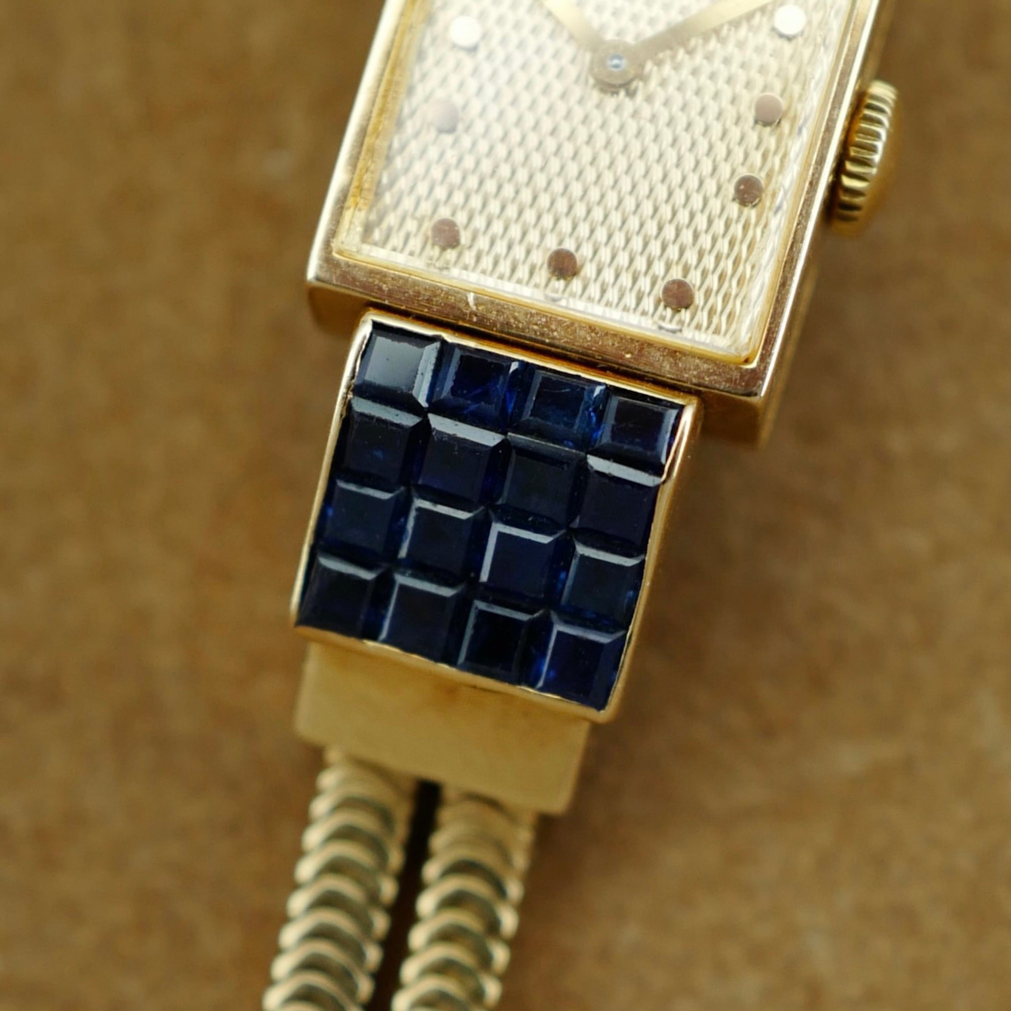 Boucheron Yellow Gold Invisible Set Sapphire Watch (New Arrival)