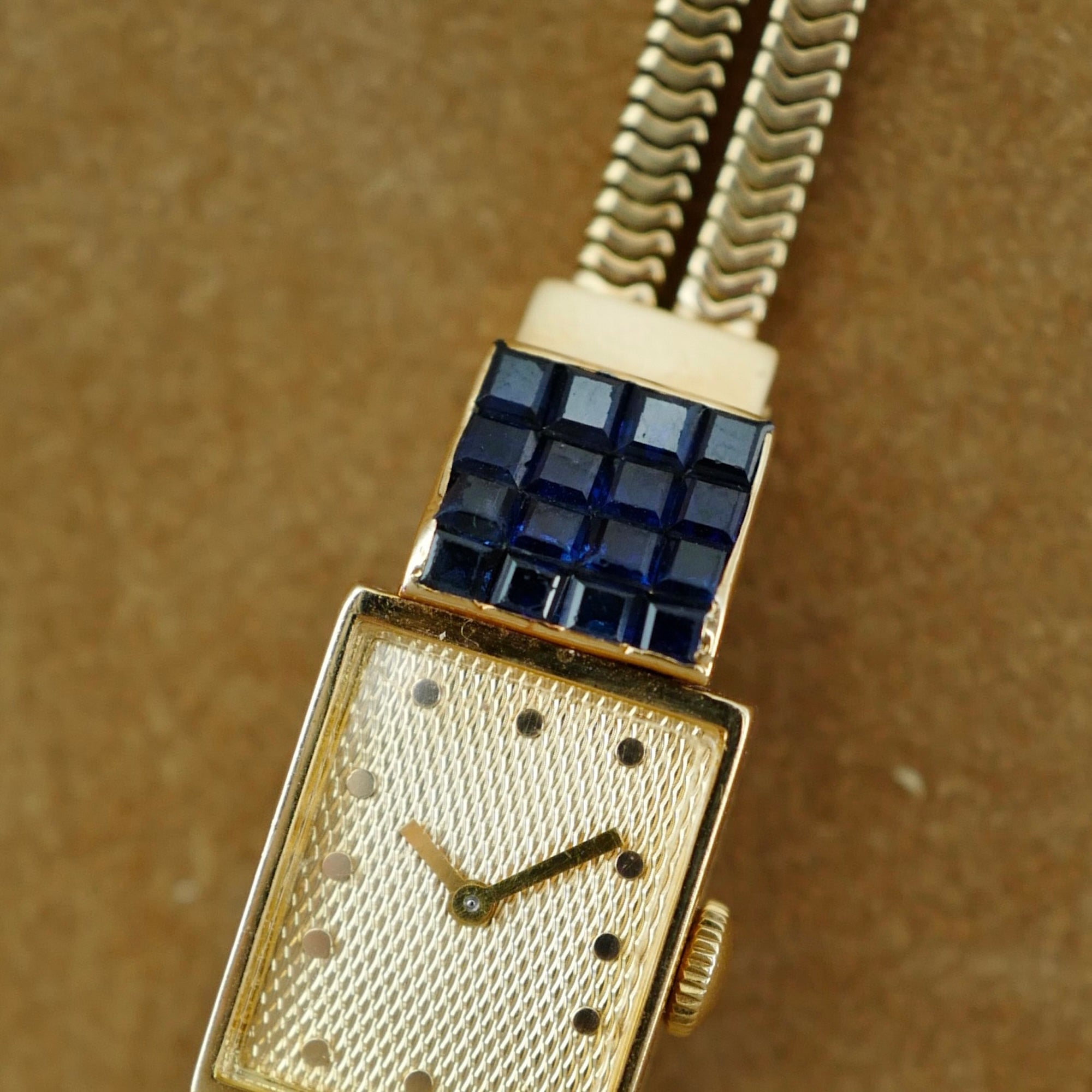 Boucheron Yellow Gold Invisible Set Sapphire Watch (New Arrival)
