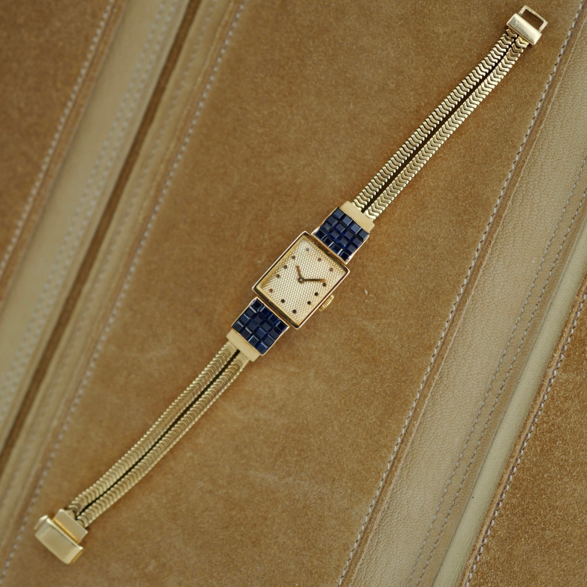 Boucheron Yellow Gold Invisible Set Sapphire Watch (New Arrival)