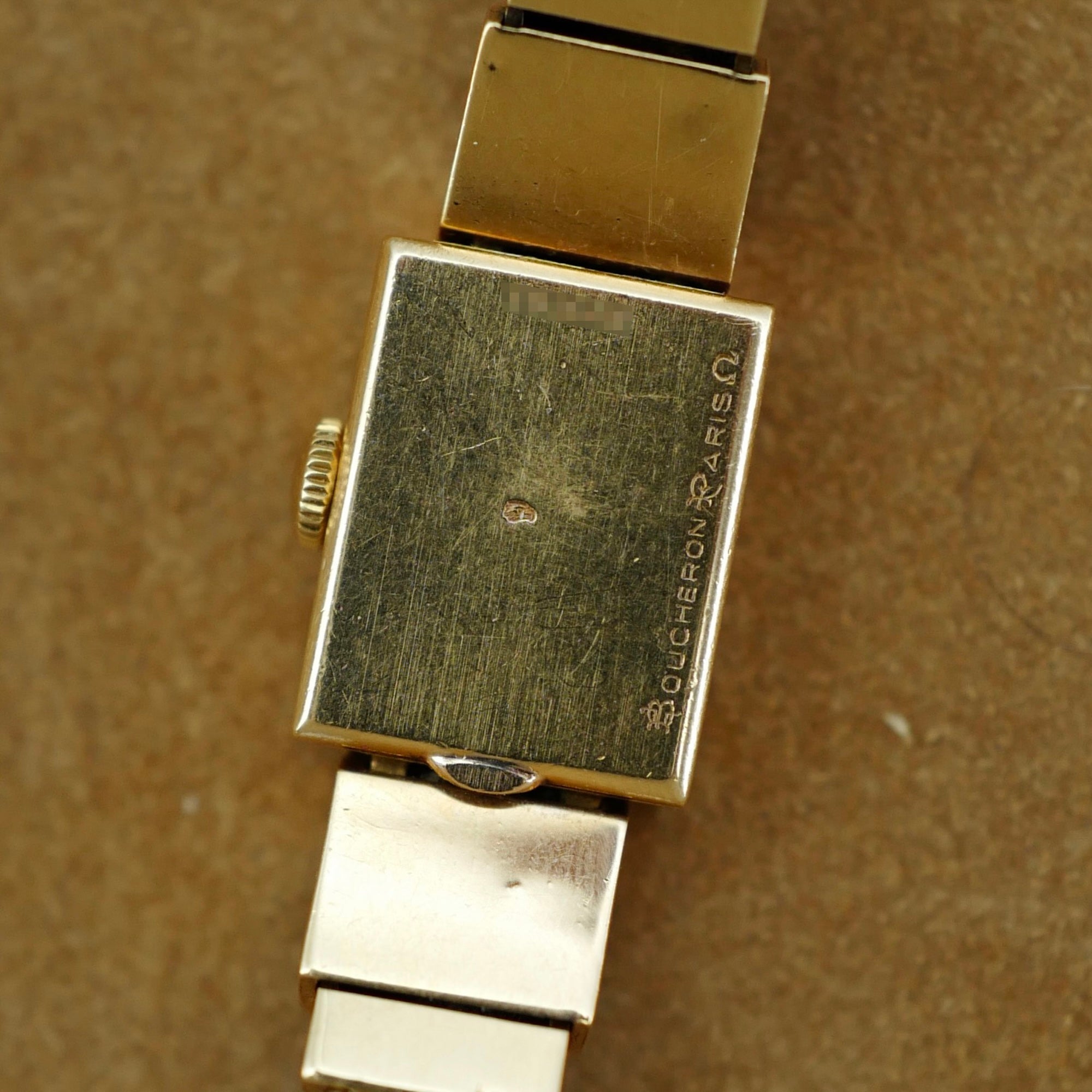 Boucheron Yellow Gold Invisible Set Sapphire Watch (New Arrival)