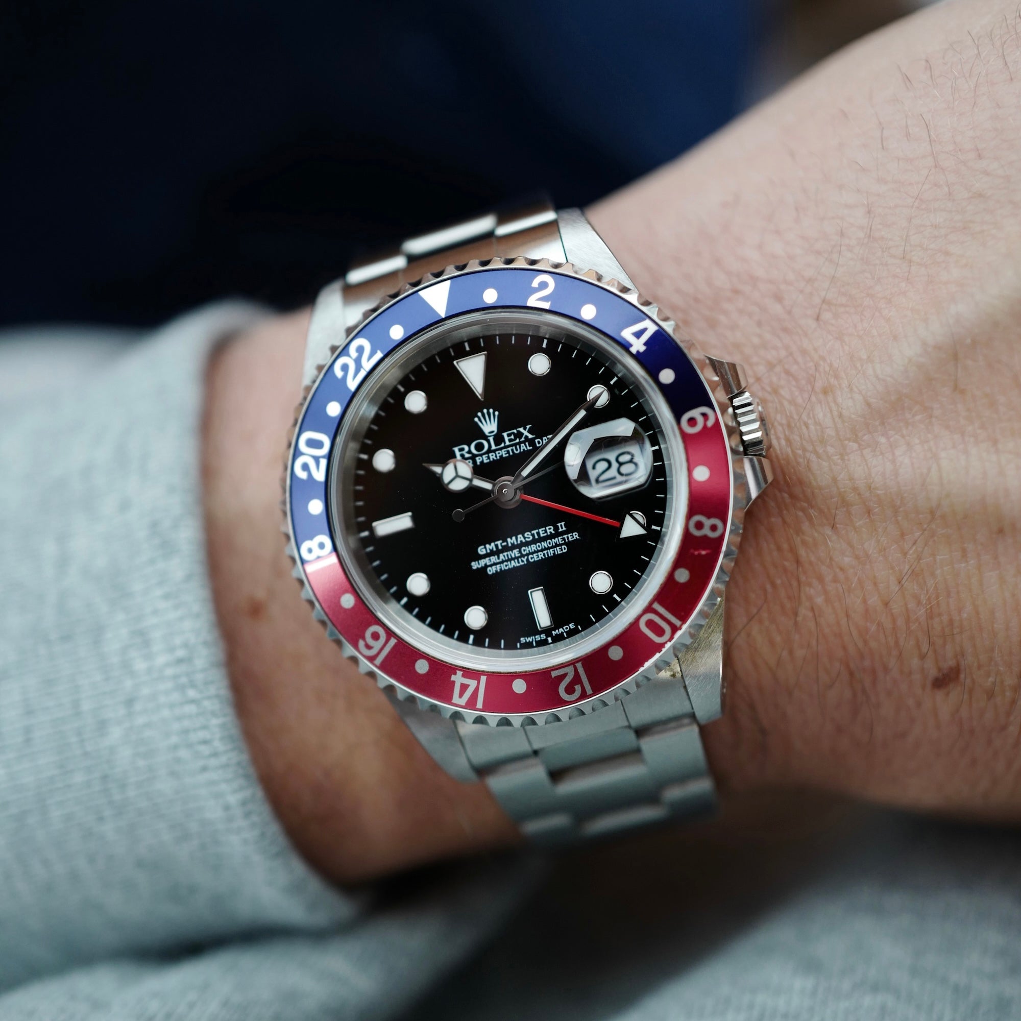 Rolex - Rolex Steel Pepsi GMT-Master II Ref. 16710 with Box and Papers - The Keystone Watches