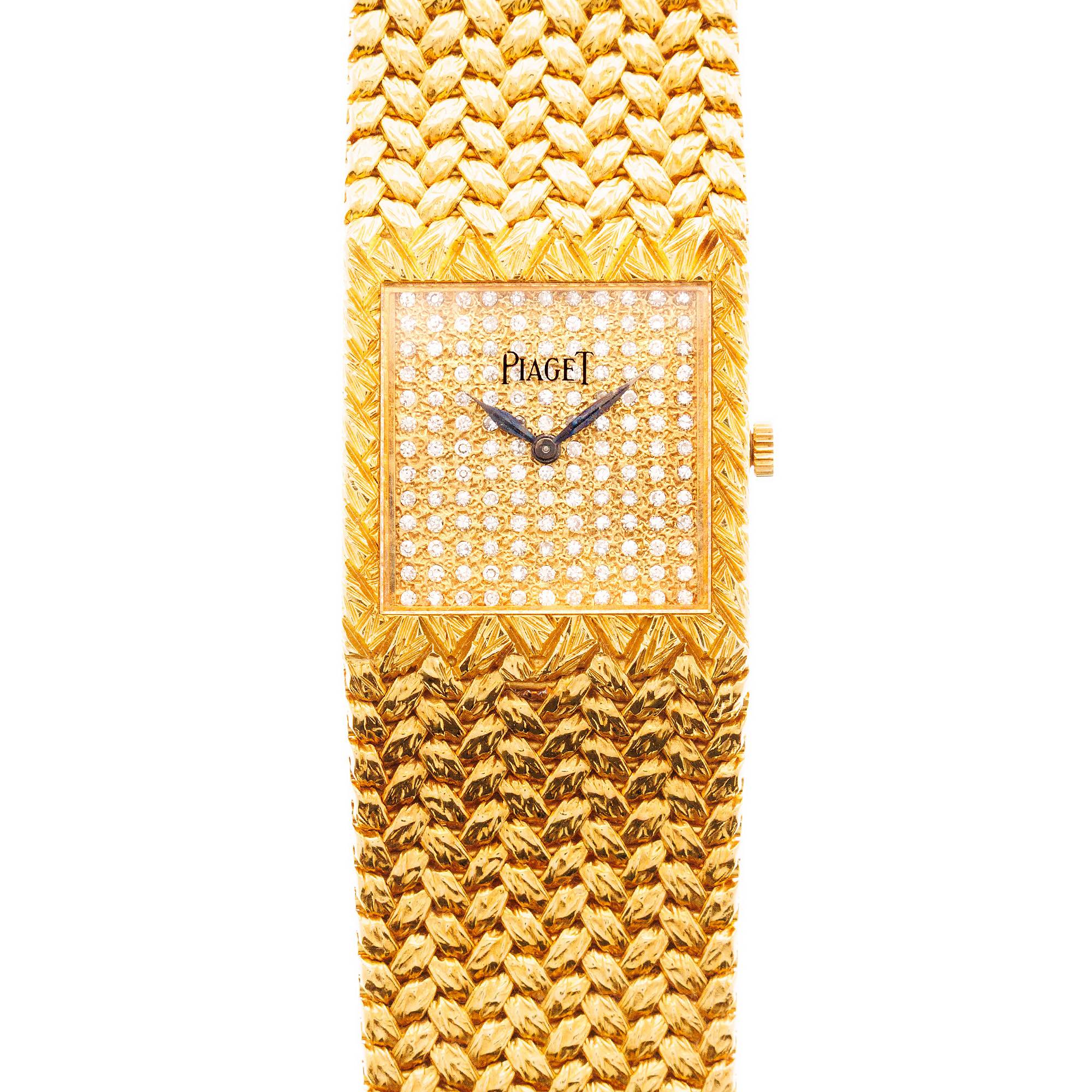 Piaget - Piaget Yellow Gold Tradition Ref. 9352 with Pave Dial - The Keystone Watches