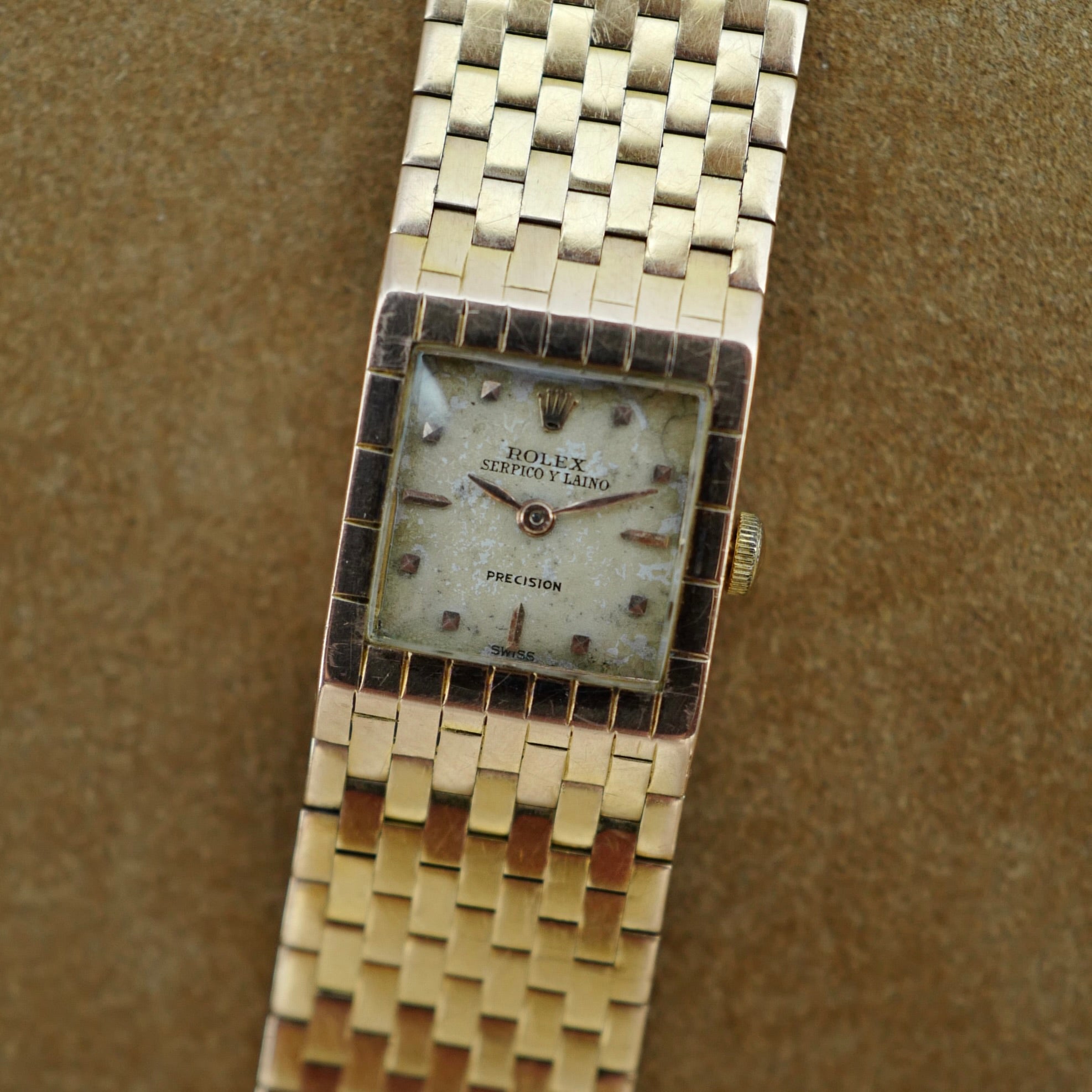 Rolex Rose Gold Mechanical Watch Retailed by Serpico y Laino